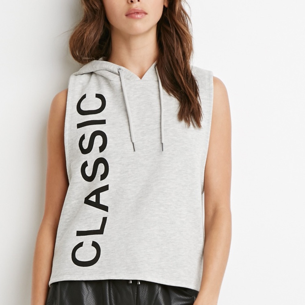 Forever 21 Grey Classic Graphic Hoodie size S